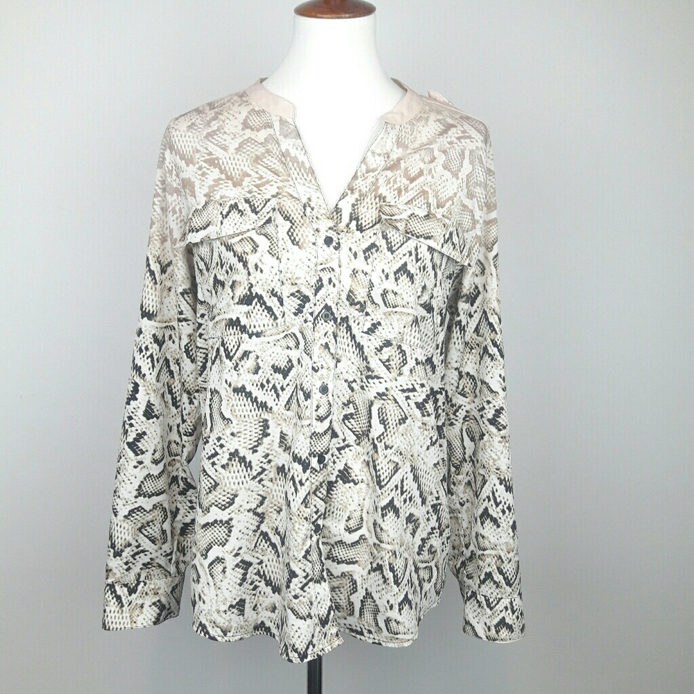 Calvin Klein Long Sleeve Blouse Button Down Medium